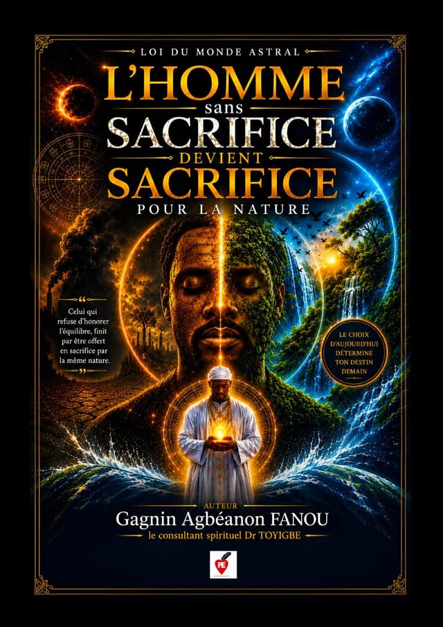 Couverture du livre L'homme sans sacrifice devient sacrifice pour la nature de Gagnin Agbéanon FANOU